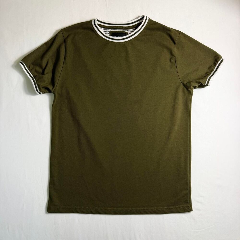Denim-and-flower Women's Green T-shirt